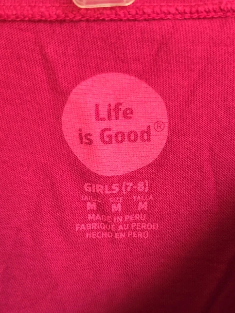 Life Is Good Kids Hot Pink Long Sleeve Campfire Graphic Tee